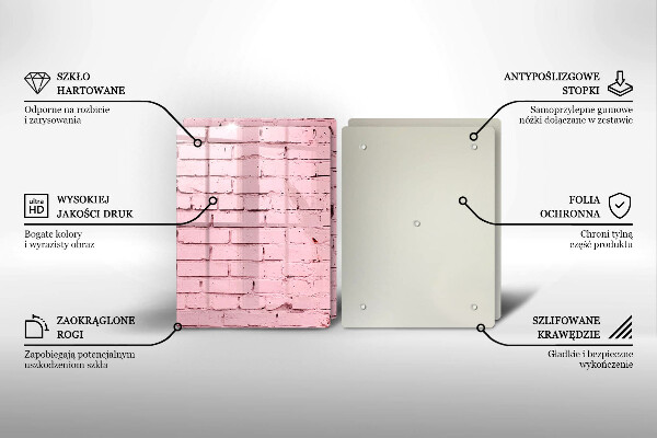 Cache plaque de cuisson Mur de briques pastel