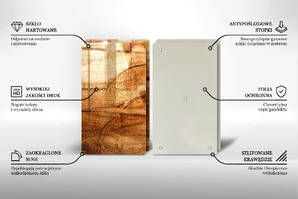 Cache plaque de cuisson Texture de planche de bois