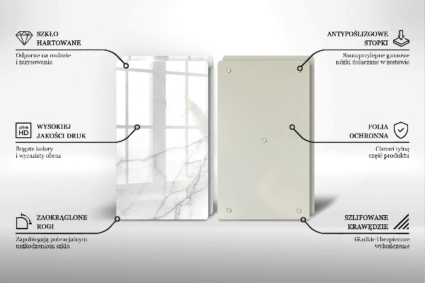 Cache plaque de cuisson Fond de pierre de marbre