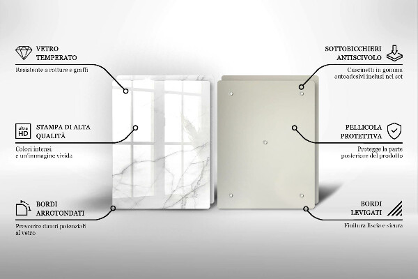 Cache plaque de cuisson Fond de pierre de marbre