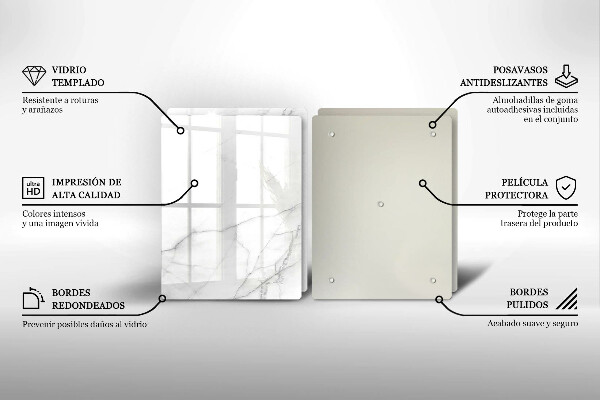 Cache plaque de cuisson Fond de pierre de marbre