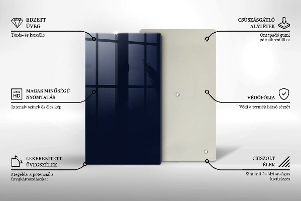 Protection pour plaque de cuisson bleu marine