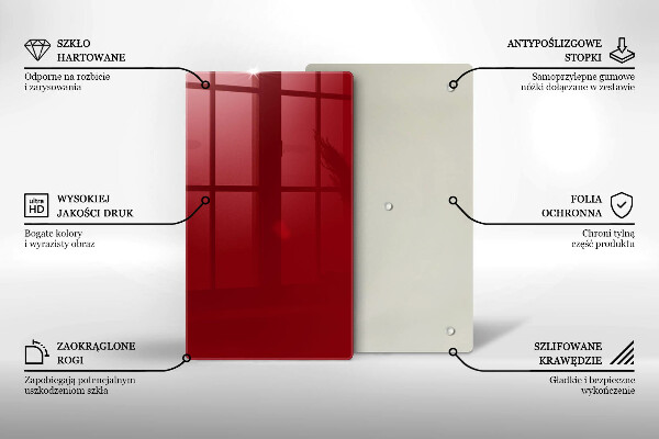 Protection pour plaque de cuisson couleur rouge