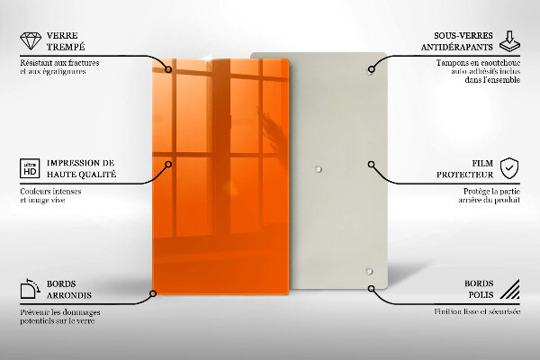 Protection pour plaque de cuisson couleur orange