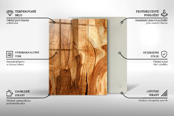 Planche à découper verre Piments rouges