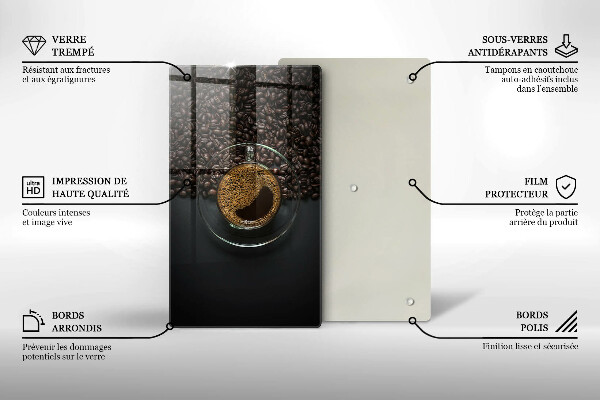 Protection pour plaque de cuisson Café et grains