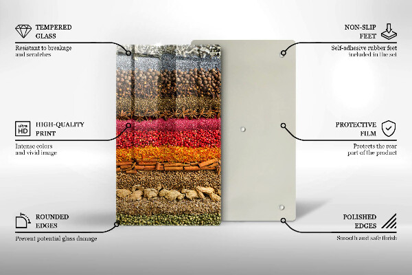 Protection pour plaque de cuisson Épices colorées