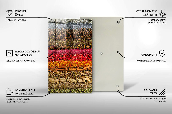 Protection pour plaque de cuisson Épices colorées