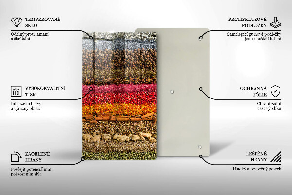 Protection pour plaque de cuisson Épices colorées