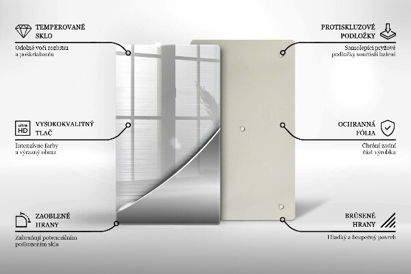Planche à découper verre Formes métalliques