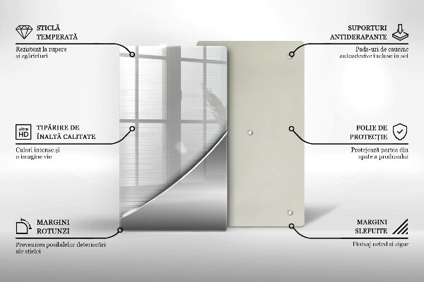 Planche à découper verre Formes métalliques