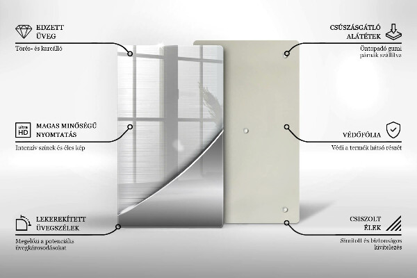 Planche à découper verre Formes métalliques