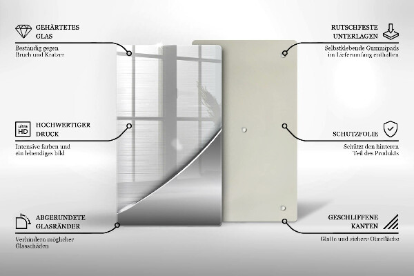 Planche à découper verre Formes métalliques