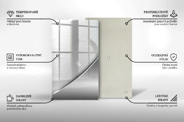 Planche à découper verre Formes métalliques