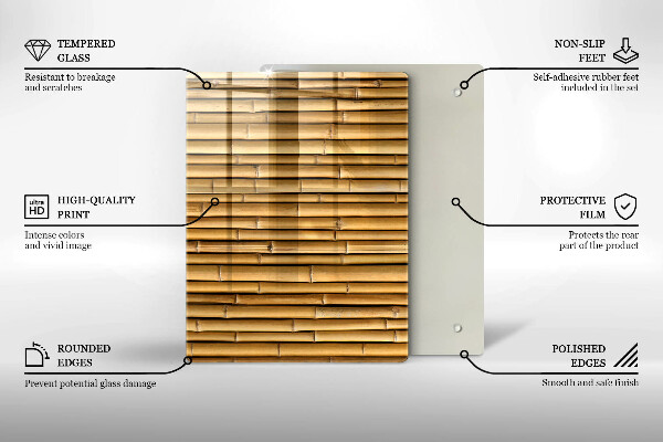 Planche à découper verre Formes métalliques