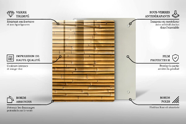Planche à découper verre Formes métalliques