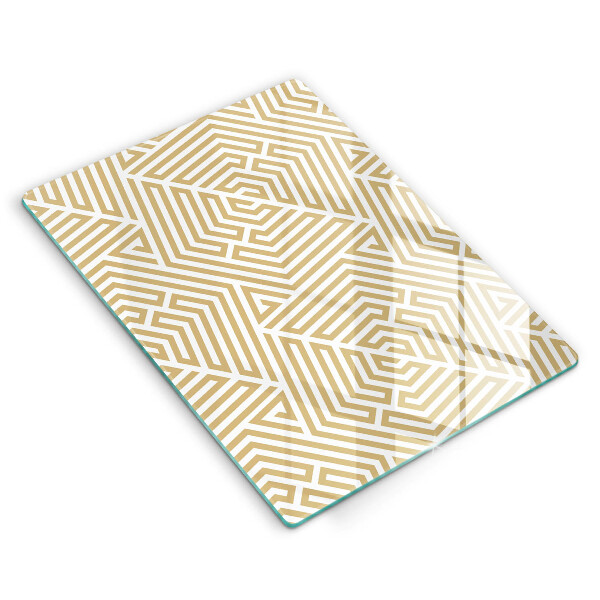 Planche à découper verre Lignes géométriques