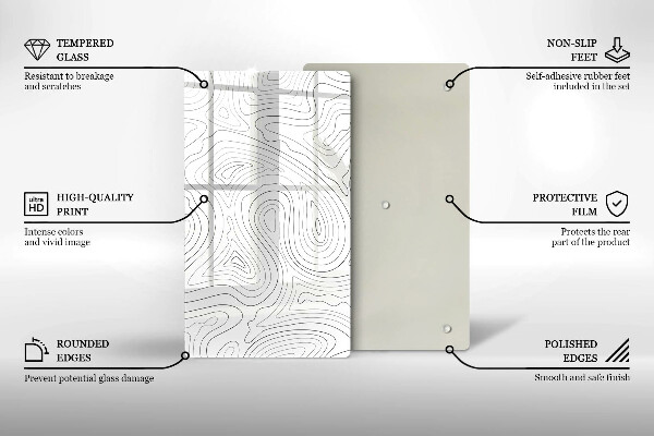 Planche à découper verre Formes abstraites