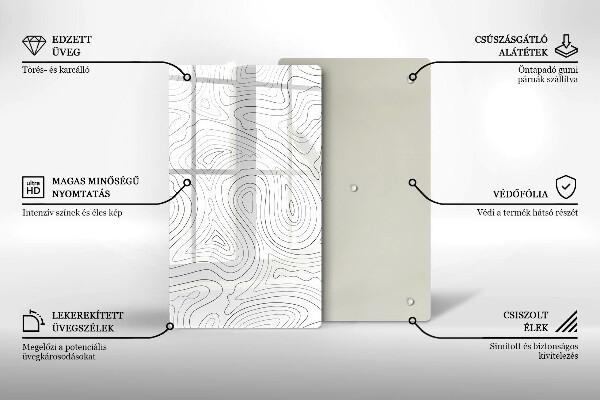 Planche à découper verre Formes abstraites