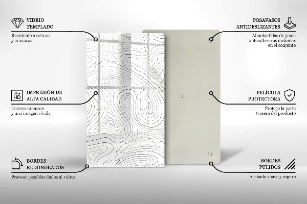 Planche à découper verre Formes abstraites