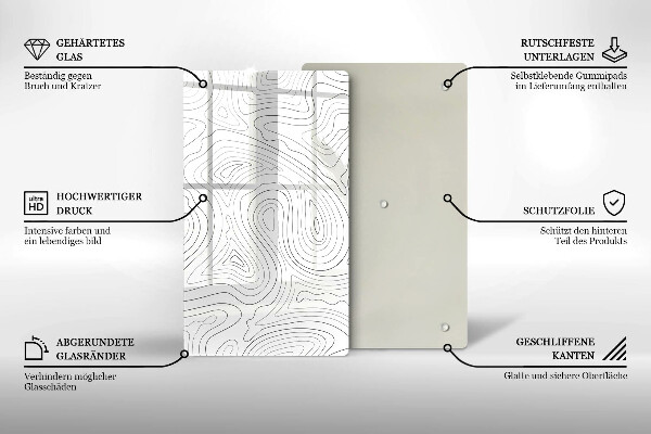 Planche à découper verre Formes abstraites