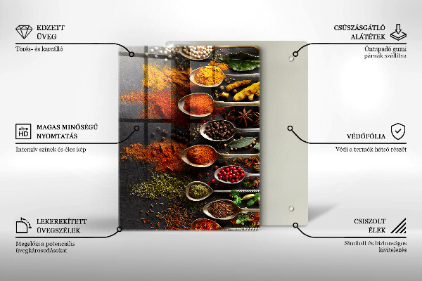 Protection pour plaque de cuisson Feuilles de bohème peintes