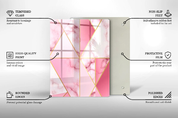 Planche à découper verre Formes géométriques bohèmes