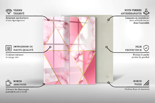 Planche à découper verre Formes géométriques bohèmes