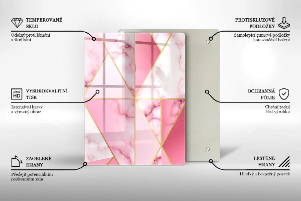 Planche à découper verre Formes géométriques bohèmes