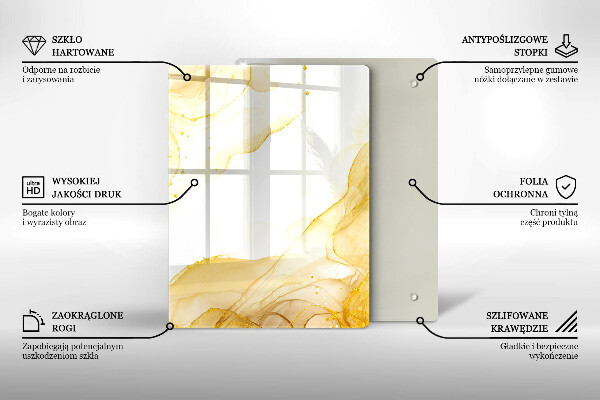 Planche à découper verre Modèle de feuilles de bohème