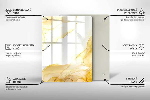Planche à découper verre Modèle de feuilles de bohème