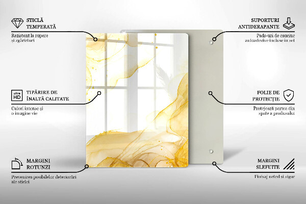 Planche à découper verre Modèle de feuilles de bohème