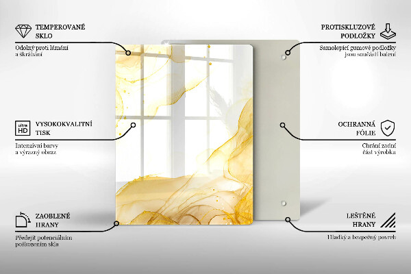 Planche à découper verre Modèle de feuilles de bohème