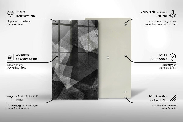 Protection pour plaque de cuisson Abstraction géométrique