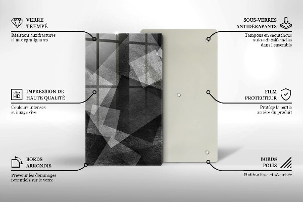 Protection pour plaque de cuisson Abstraction géométrique