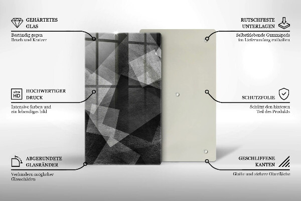 Protection pour plaque de cuisson Abstraction géométrique