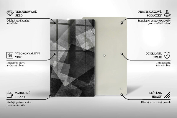 Protection pour plaque de cuisson Abstraction géométrique