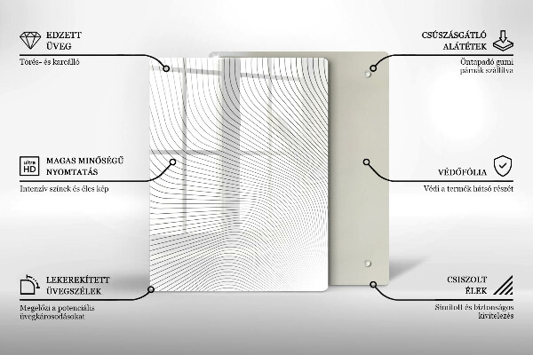 Protection pour plaque de cuisson Abstraction géométrique