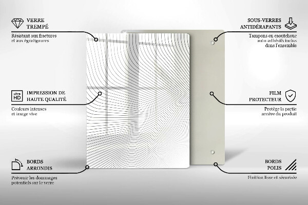 Protection pour plaque de cuisson Abstraction géométrique
