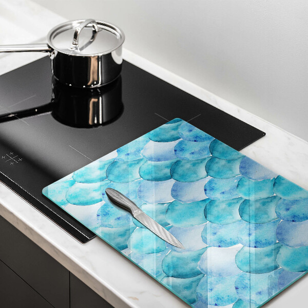 Protection pour plaque de cuisson Écailles d'aquarelle