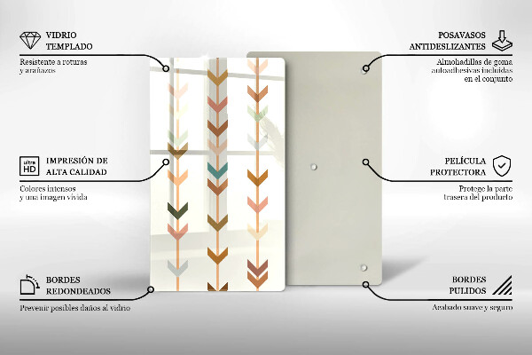 Protection pour plaque de cuisson Éléments géométriques