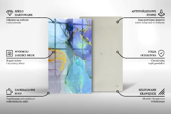 Protection pour plaque de cuisson Pierre dorée craquelée