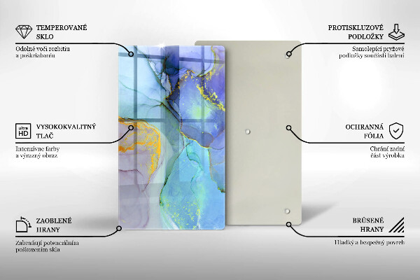 Protection pour plaque de cuisson Pierre dorée craquelée