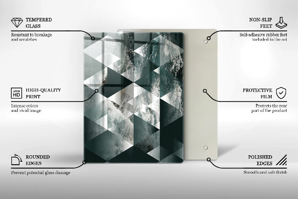 Protection pour plaque de cuisson Pierre dorée craquelée