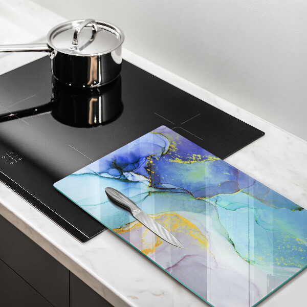 Protection pour plaque de cuisson Pierre dorée craquelée