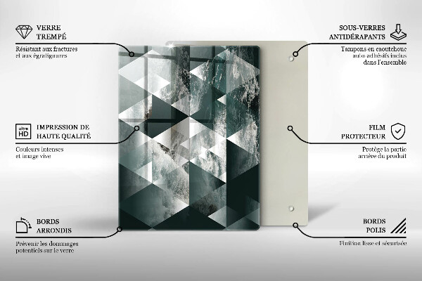 Protection pour plaque de cuisson Pierre dorée craquelée
