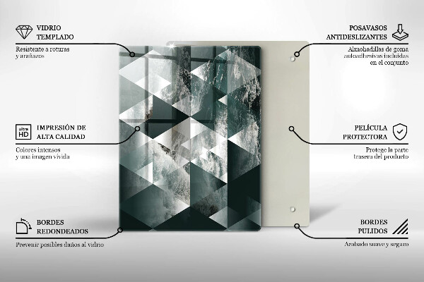 Protection pour plaque de cuisson Pierre dorée craquelée