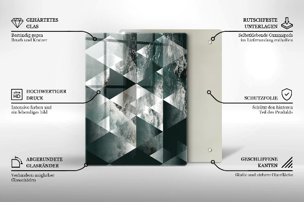 Protection pour plaque de cuisson Pierre dorée craquelée