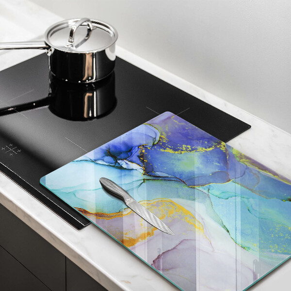 Protection pour plaque de cuisson Pierre dorée craquelée