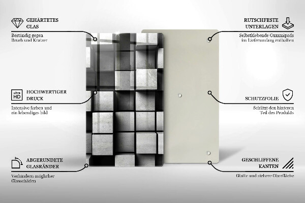 Protection pour plaque de cuisson Fond de géométrie 3D